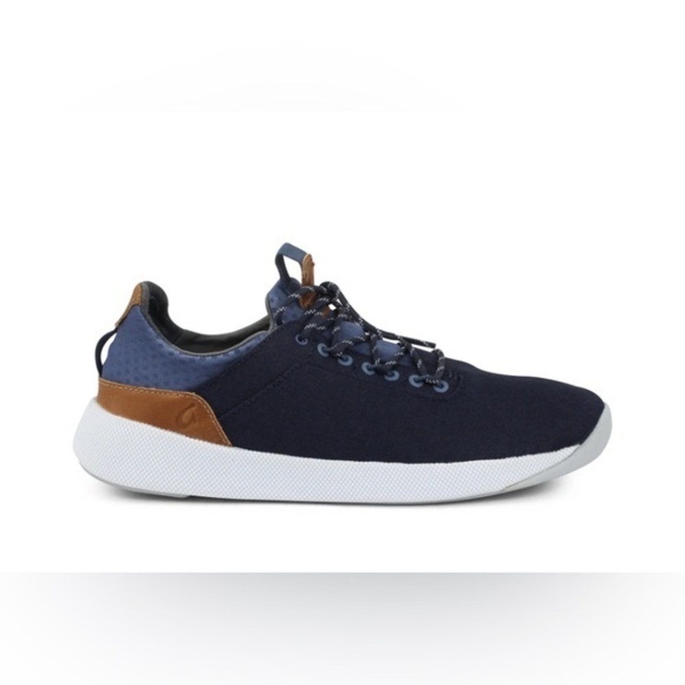 Olukai Nanea Li Sneakers Blue Depth Bungee Laces Mens Size 10 Outdoor